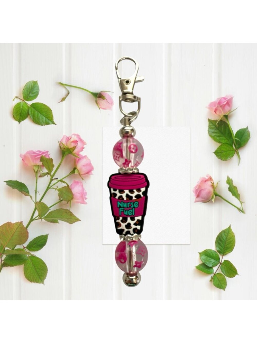 Handmade Keychain-Purse Clip-Nurse Themed